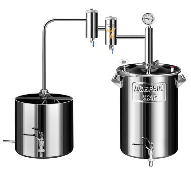 Самогонный аппарат Добрый Жар Дачный с 2 сухопарниками — SamogonMagazin.ru